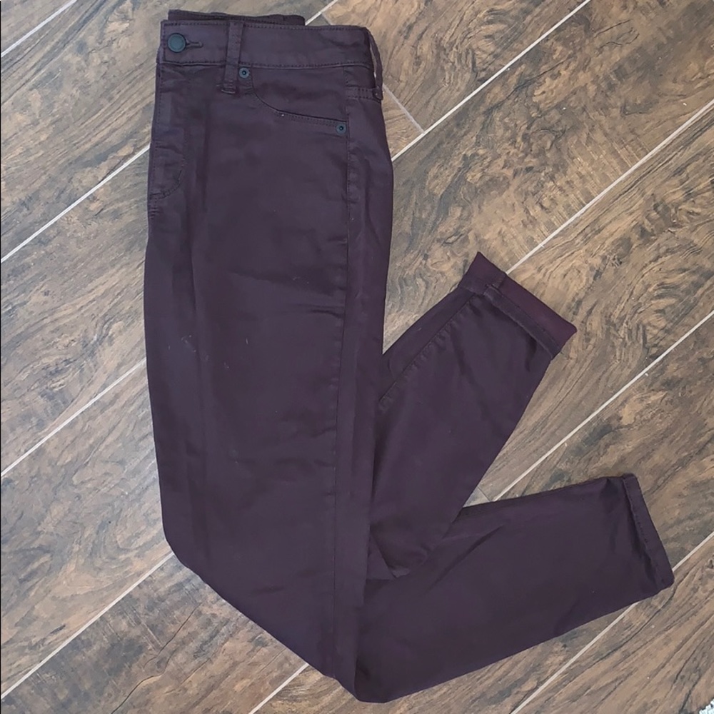 Wine High-Rise Jeggings